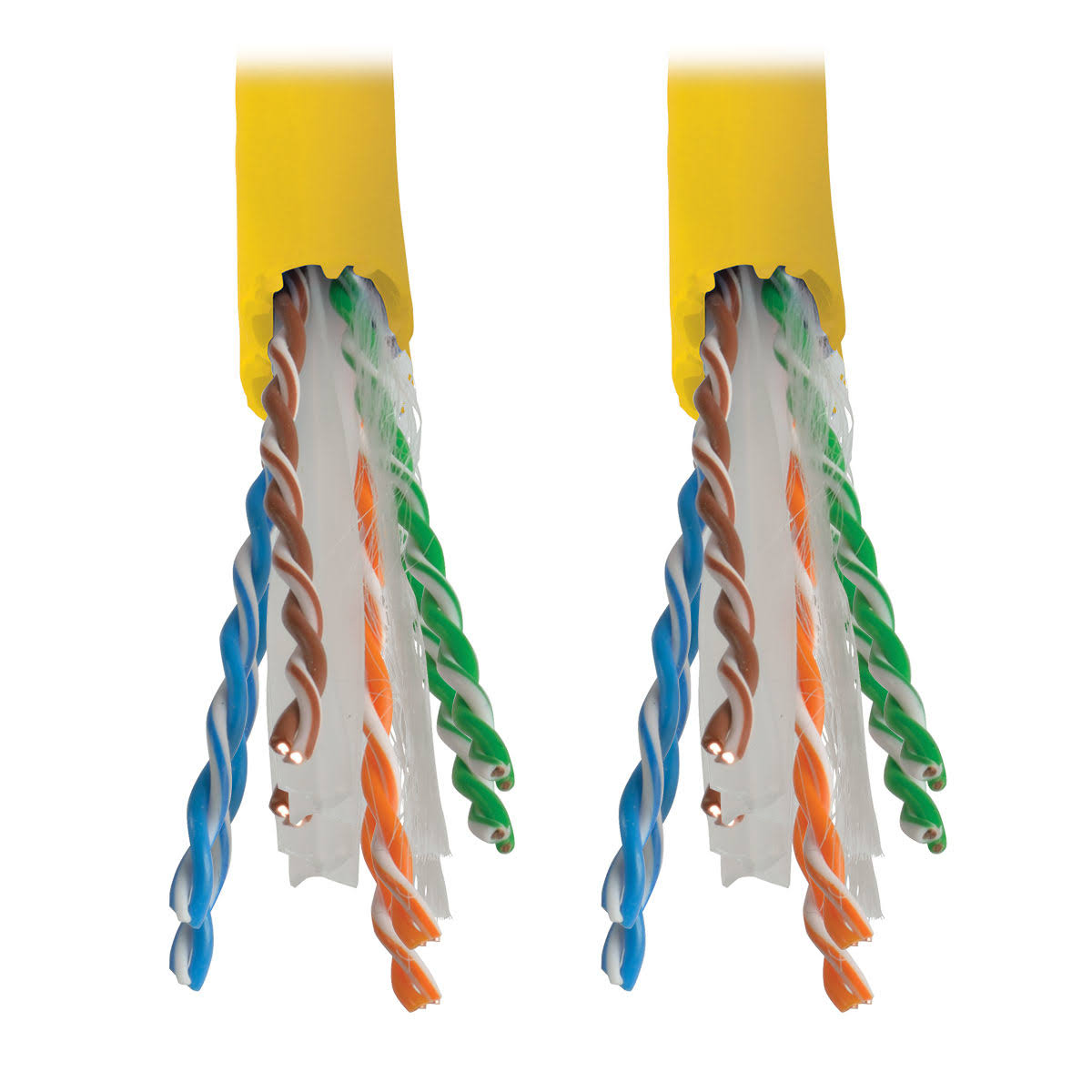 1000ft Cat6 Gigabit Bulk Cable Solid Core CMR PVC Yellow X404837