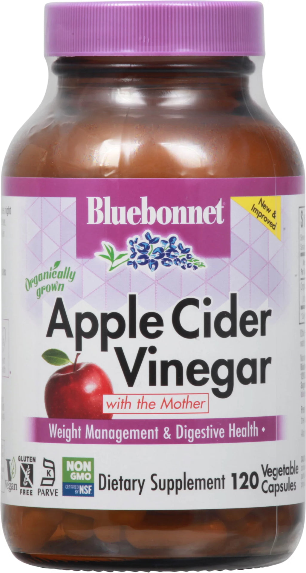 Apple Cider Vinegar 120 Vegetable Capsules L686