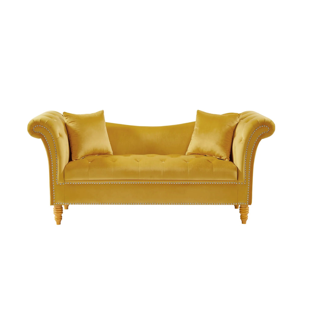 Velvet U Shape Backrest Sofa with Storage J6829