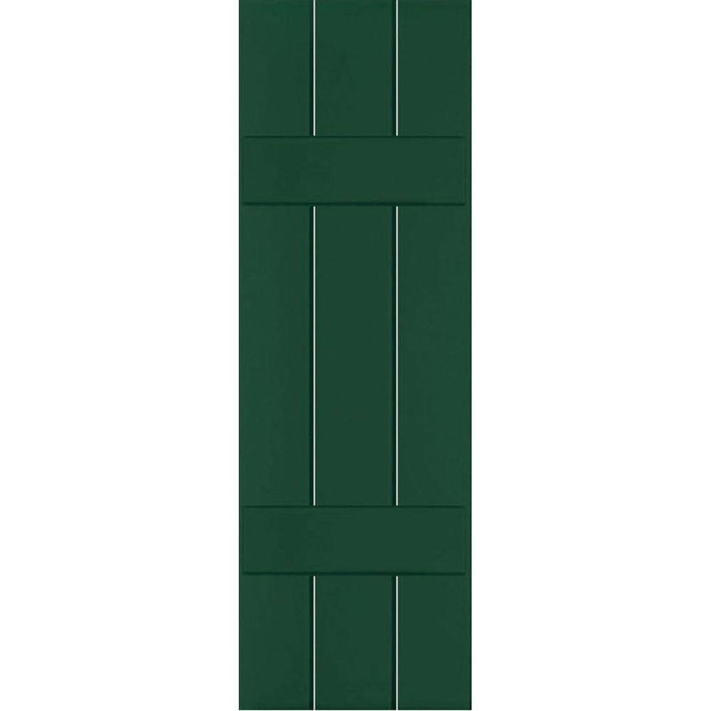 2-Pack 12-in W x 75-in H Chrome Green Wood Exterior Shutters Y607