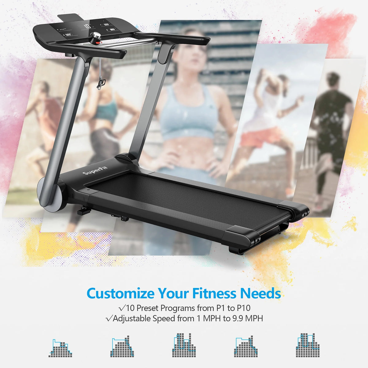 Folding Electric Treadmill F5979