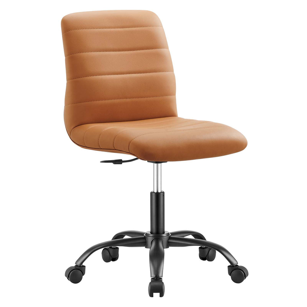 Black Tan Vegan Leather Office Chair A958962