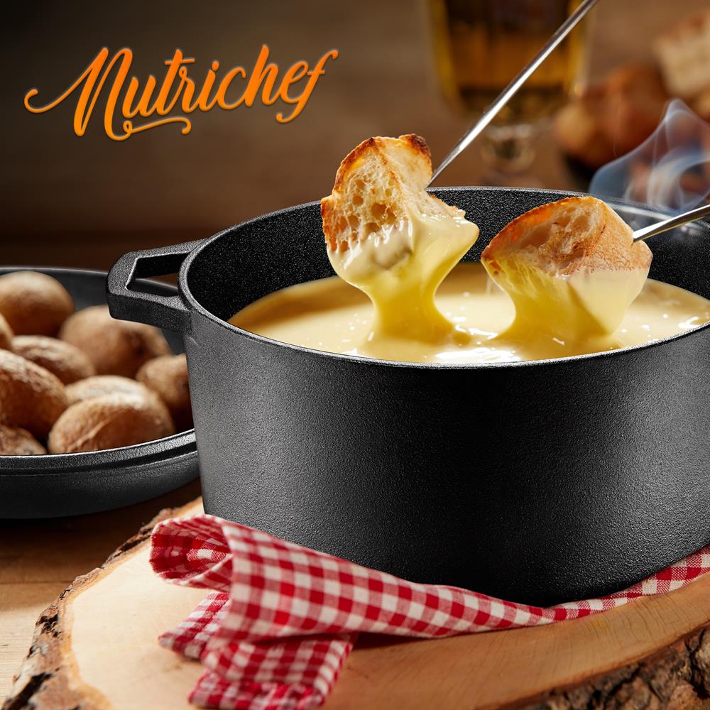 Pre-Seasoned Non-Stick Cast Iron Double Dutch Casserole Cookware R37010
