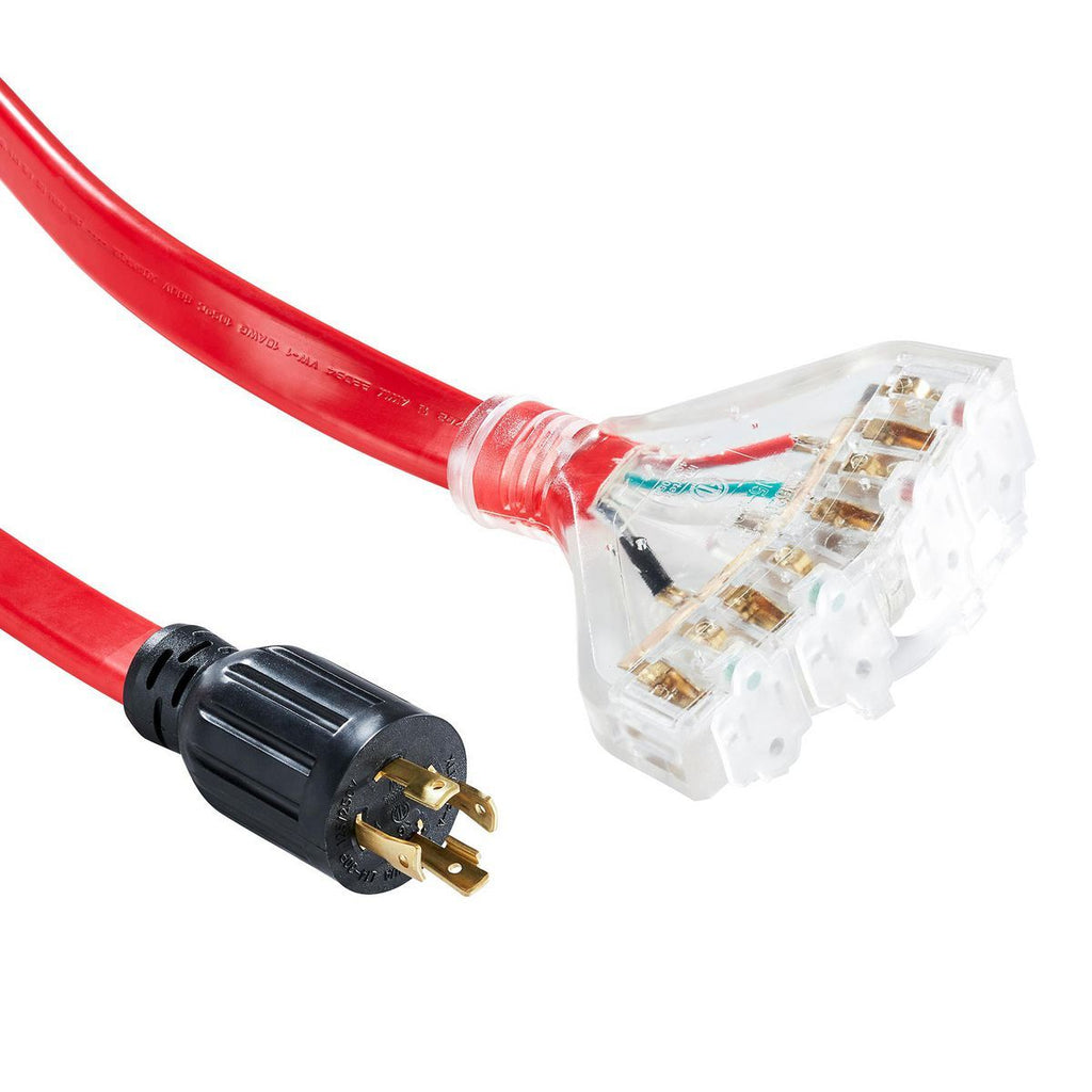 25 ft. 30 Amp 125/250V 4-Outlet Generator Extension Cord K572