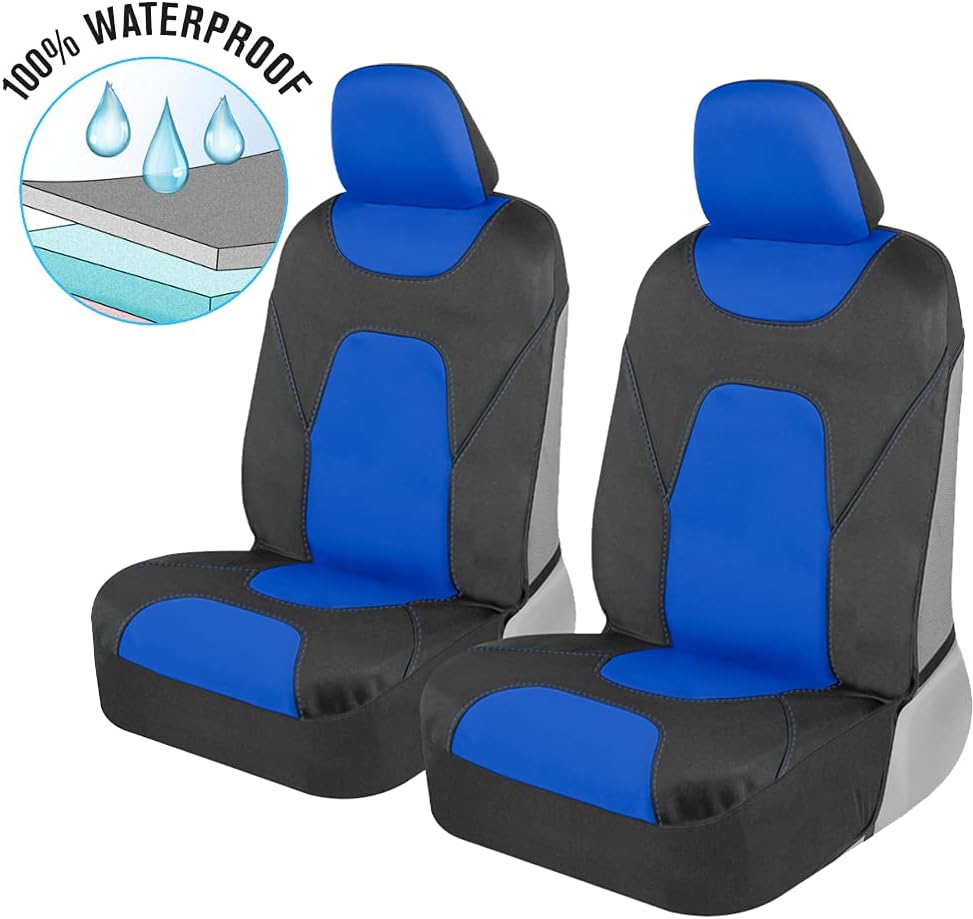 Pink Two-Tone Waterproof Neoprene Car Seat Covers Set of 2 G22188