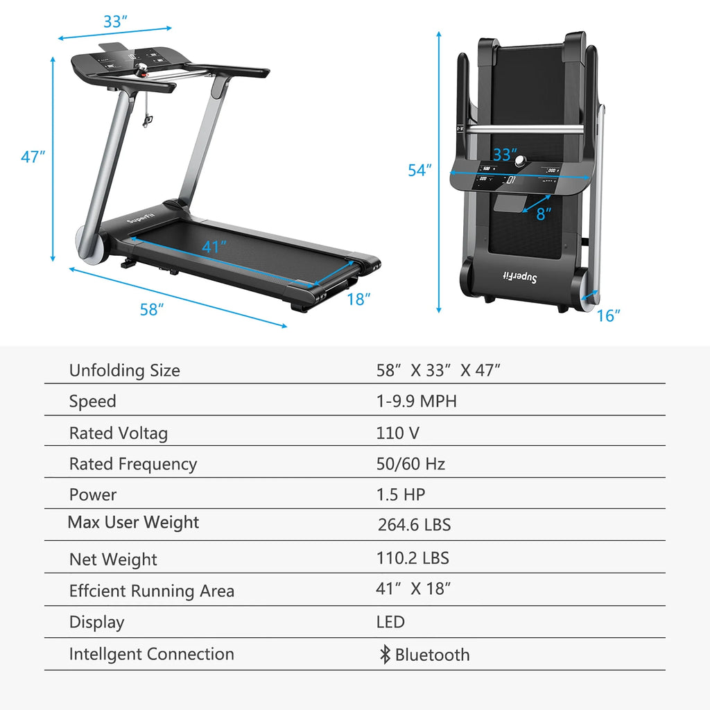 Folding Electric Treadmill F5979