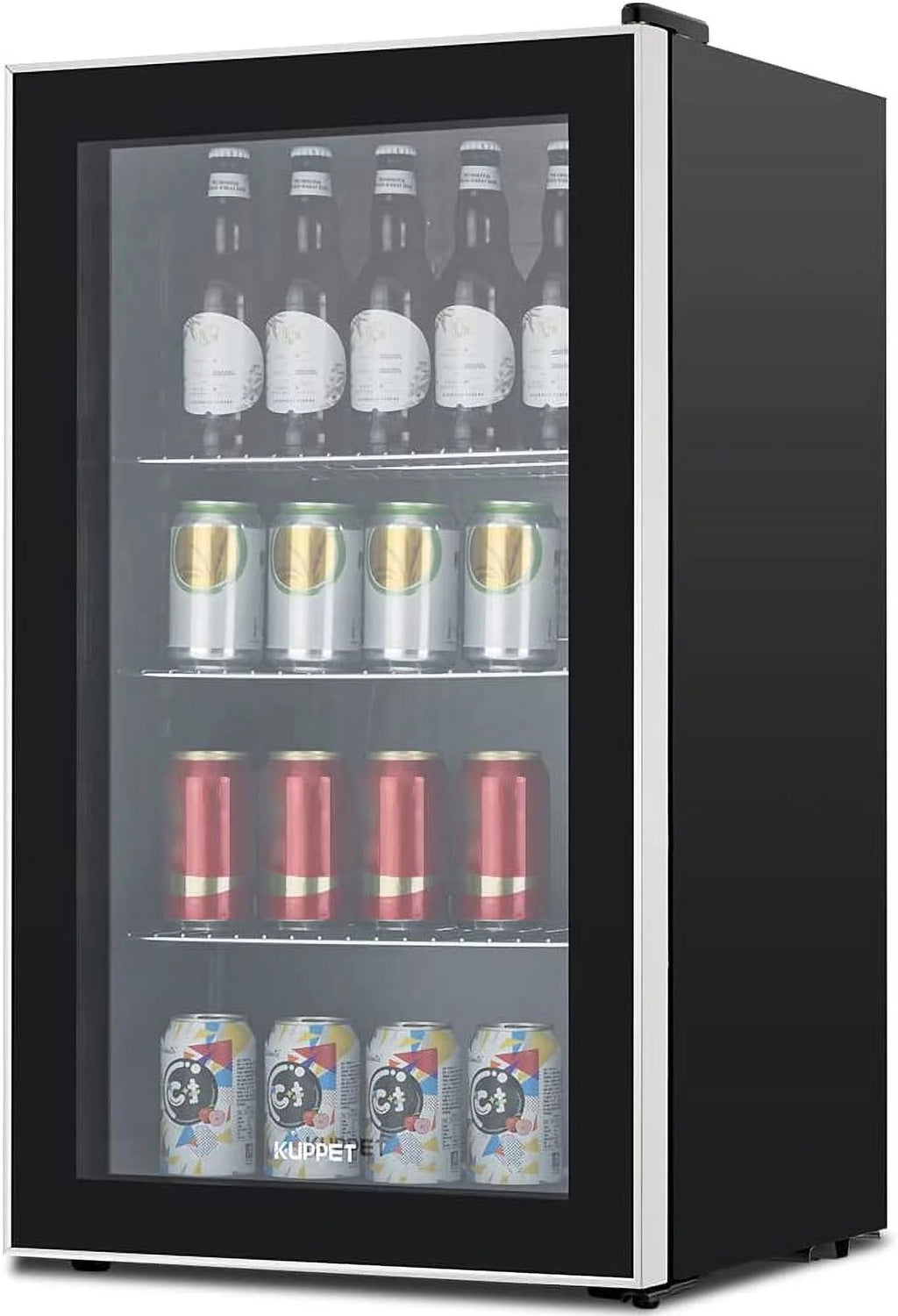 120 Can Beverage Refrigerator Glass Door Stainless Steel N767