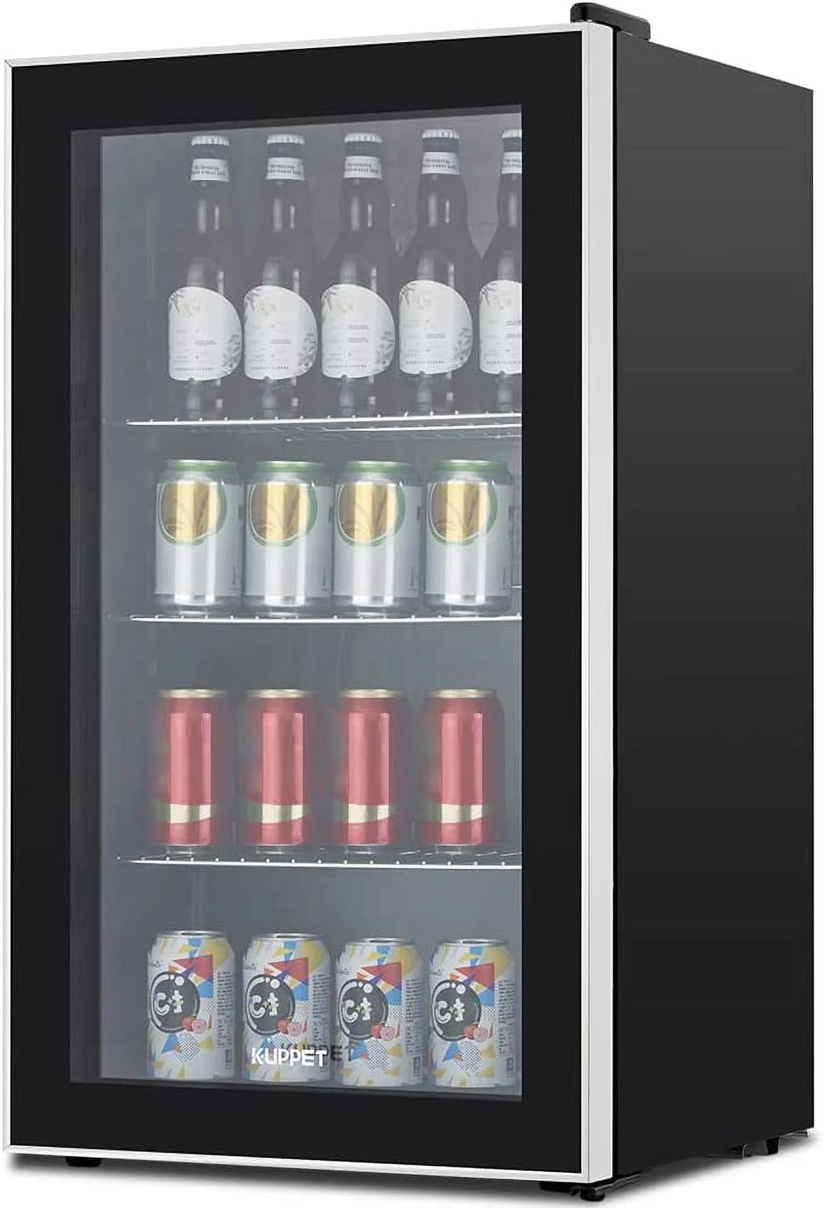 120 Can Beverage Refrigerator Glass Door Stainless Steel N767