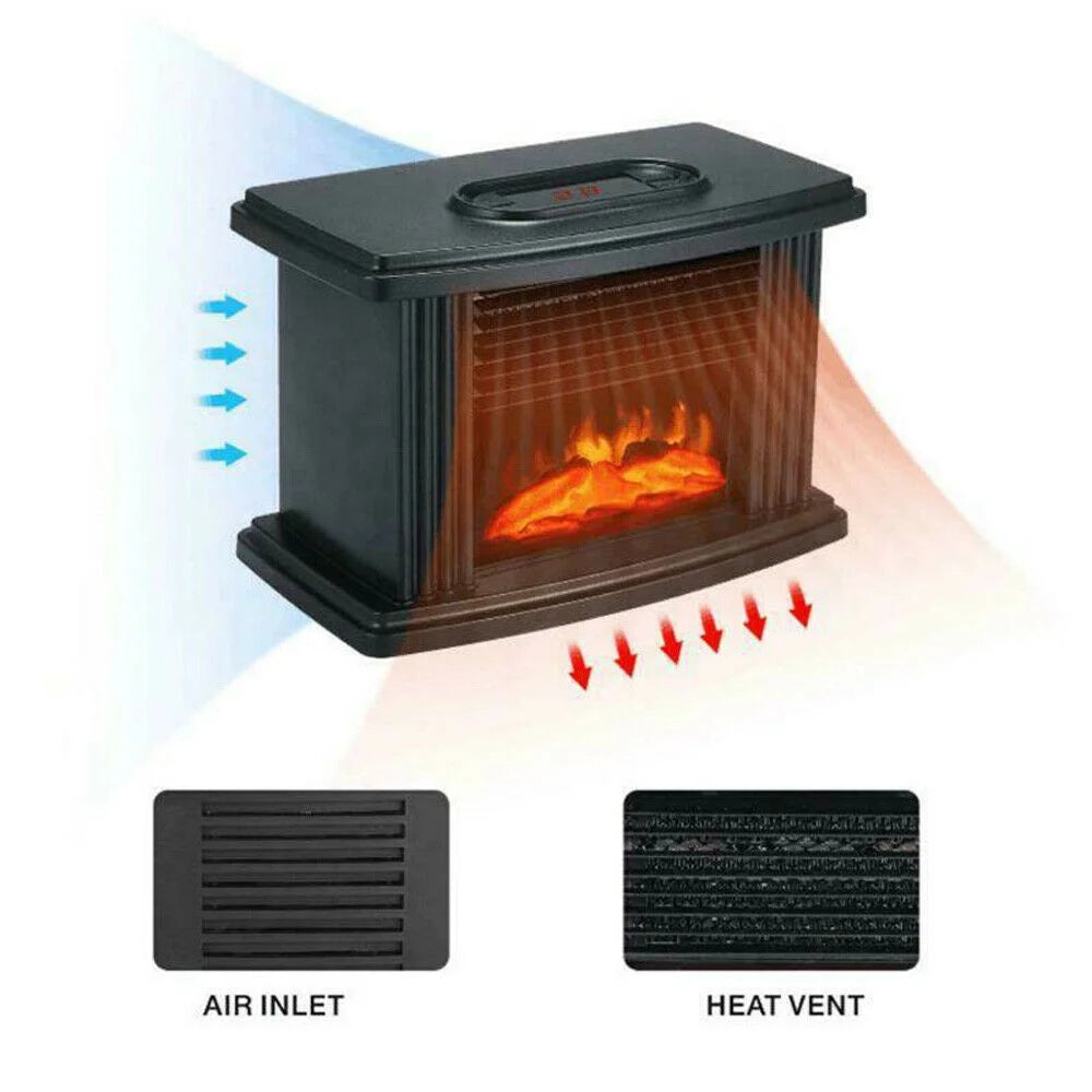 1000W Mini Electric Fireplace Stove Heater H74410