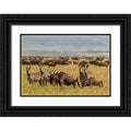 Black Ornate Wood Framed Art Print D884