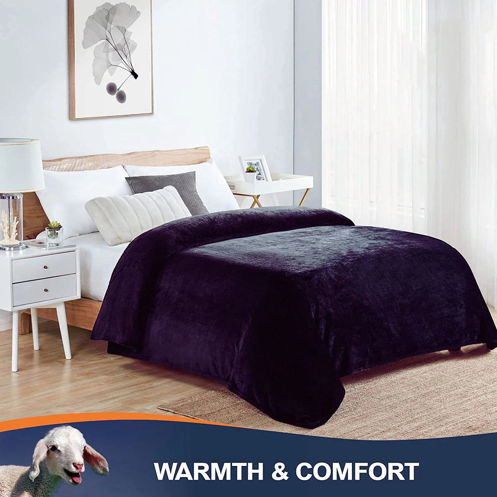 Ultra Soft Microplush Fleece Throw Blanket, 50 x 60, Orange, Machine Washable O75487