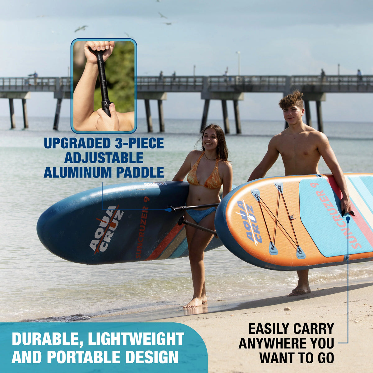 9 ft. Inflatable Stand Up Paddle Board Set T70333