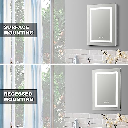 20 X 26 LED Medicine Cabinet with Mirror U4650