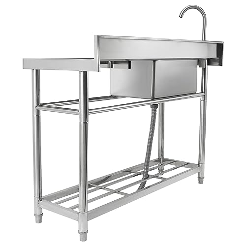 Stainless Steel 1 Compartment Utility Sink with Faucet R1872