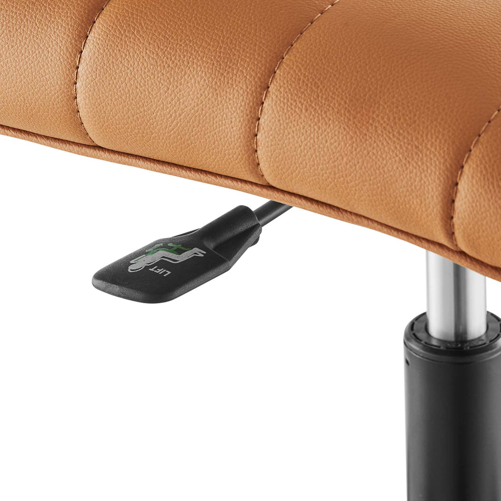 Black Tan Vegan Leather Office Chair A958962