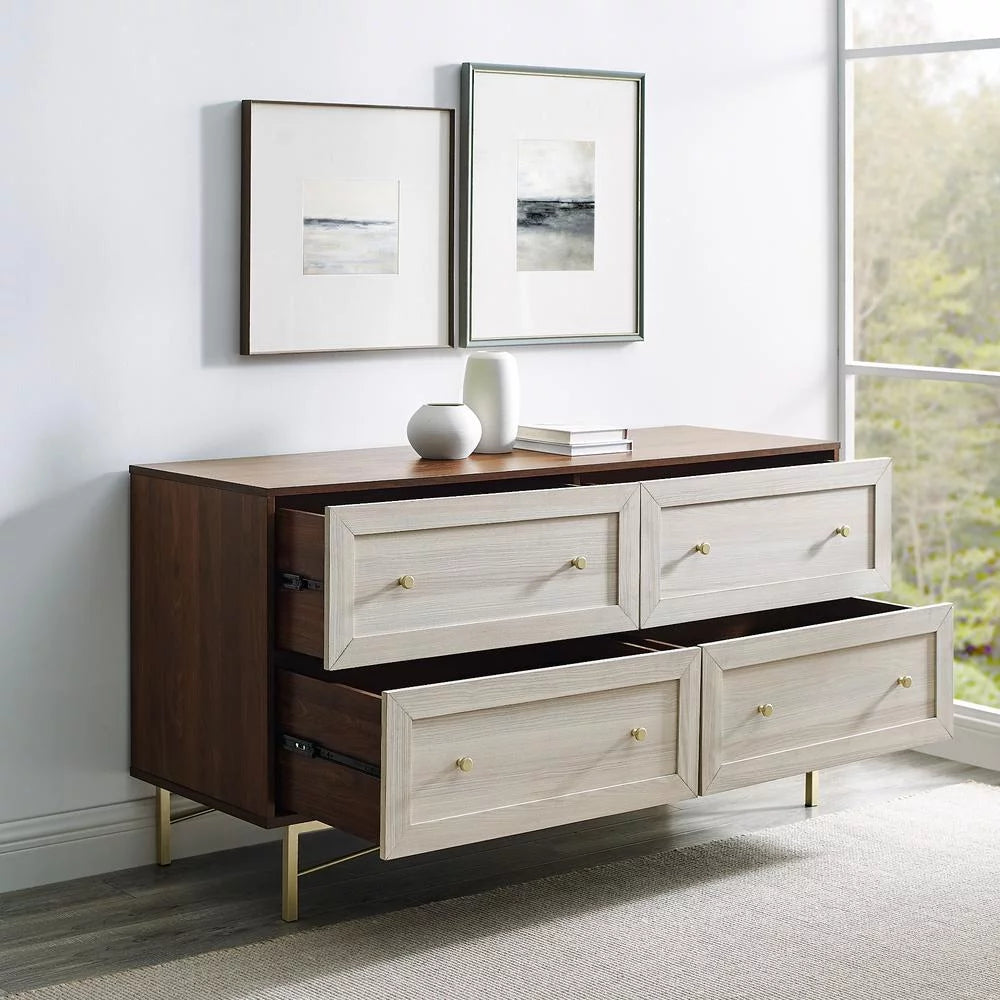 56" 4-Drawer Modern Bedroom Dresser C335
