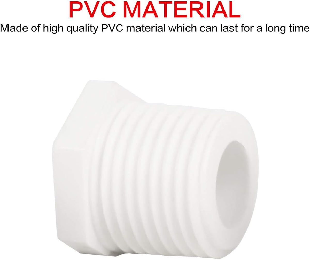 25 Pcs 1/2 Inch White Plastic Water Heater Drain Plug I614