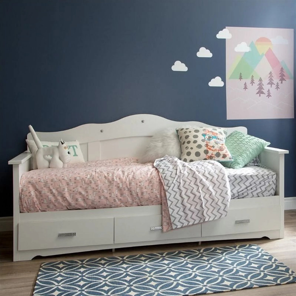 White Twin Daybed with Storage U322