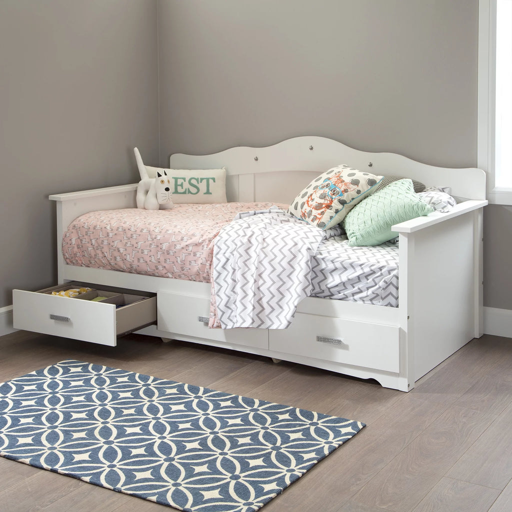 White Twin Daybed with Storage U322