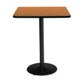 Square Breakroom Table with Oak Round Black Base F364
