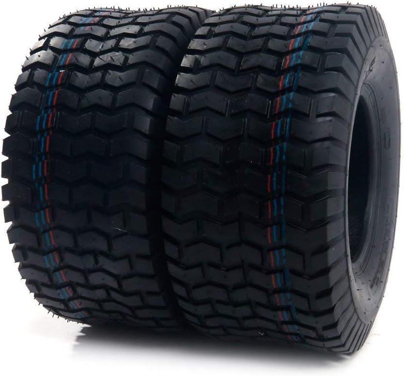 2Pcs 15x6.00-6 4PLY Turf Lawn Mower Go Kart Tires Q3328