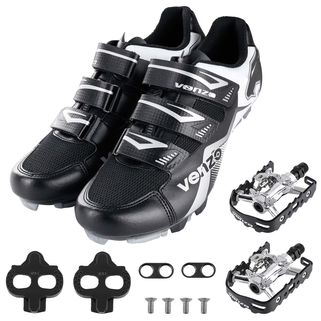 Men's Cycling Shoes With Pedals & Cleats - Size 49 V498121
