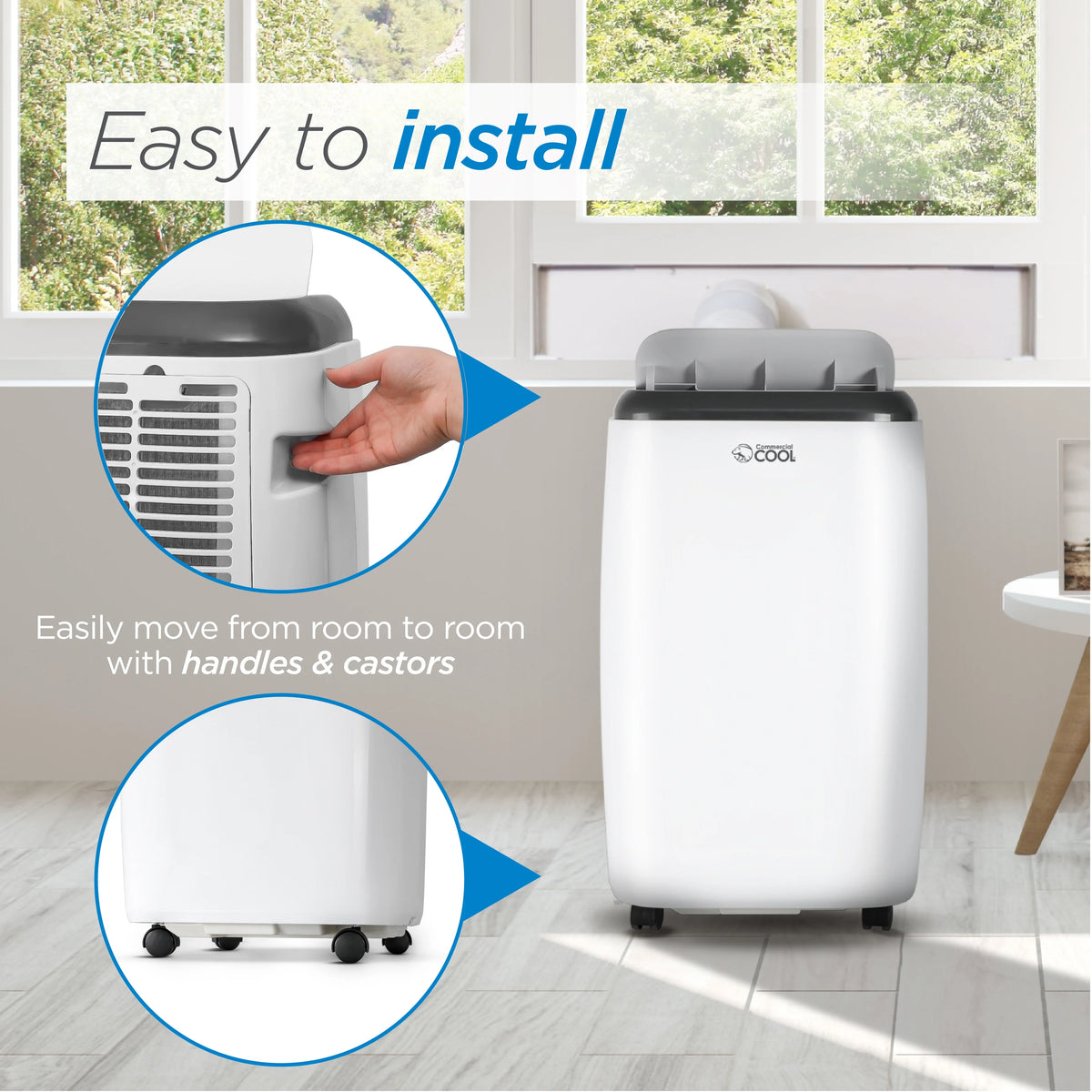 6,000 BTU Portable Air Conditioner with Remote Control, White T57328