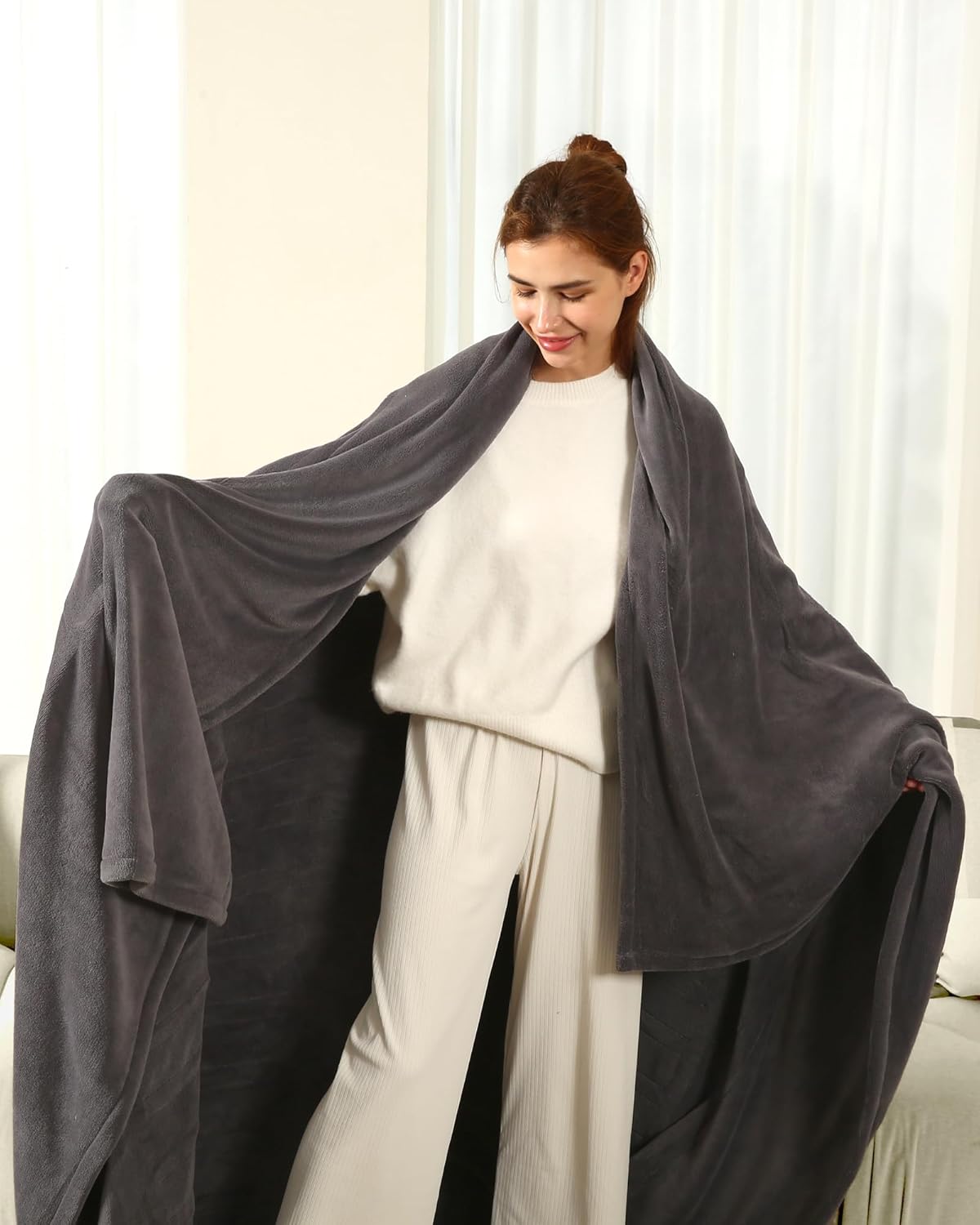 Full Size Electric Blanket 72"x84" Dark Gray O440