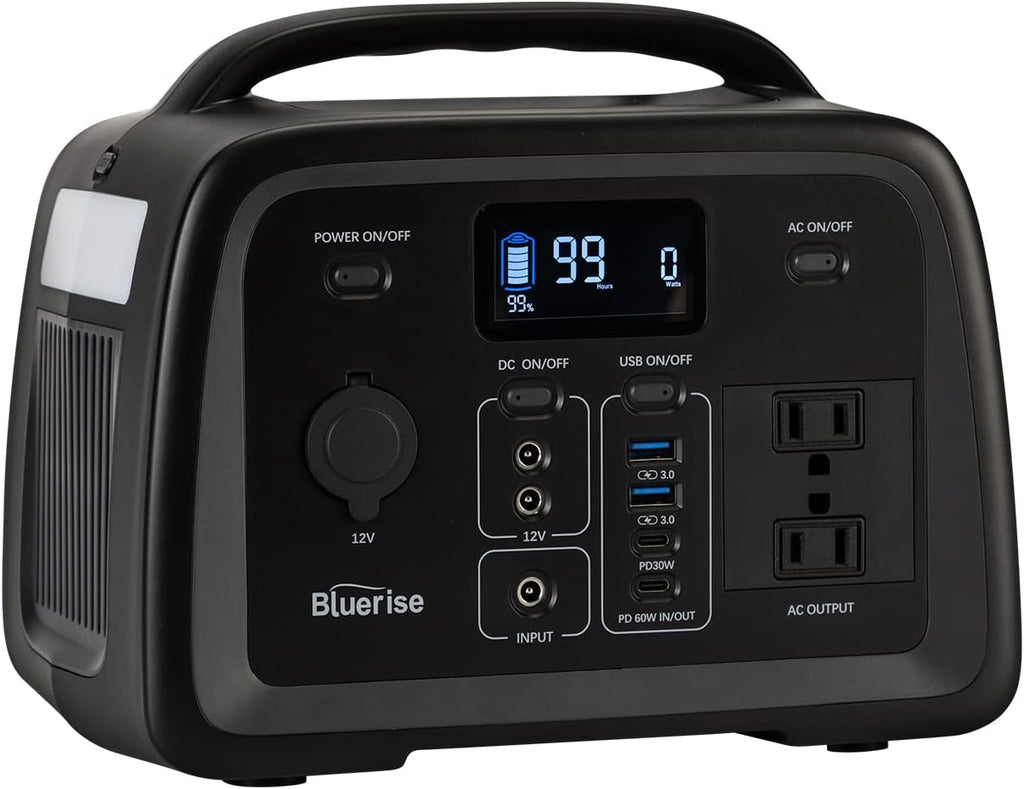 Portable Power Station 320Wh LiFePO4 with 2 AC Outlet 110V/300W Pure Sine Wave Solar Generator C7354