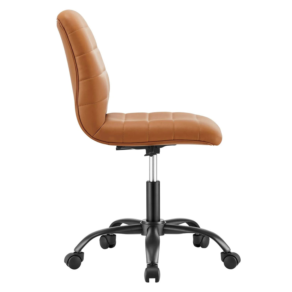 Black Tan Vegan Leather Office Chair A958962