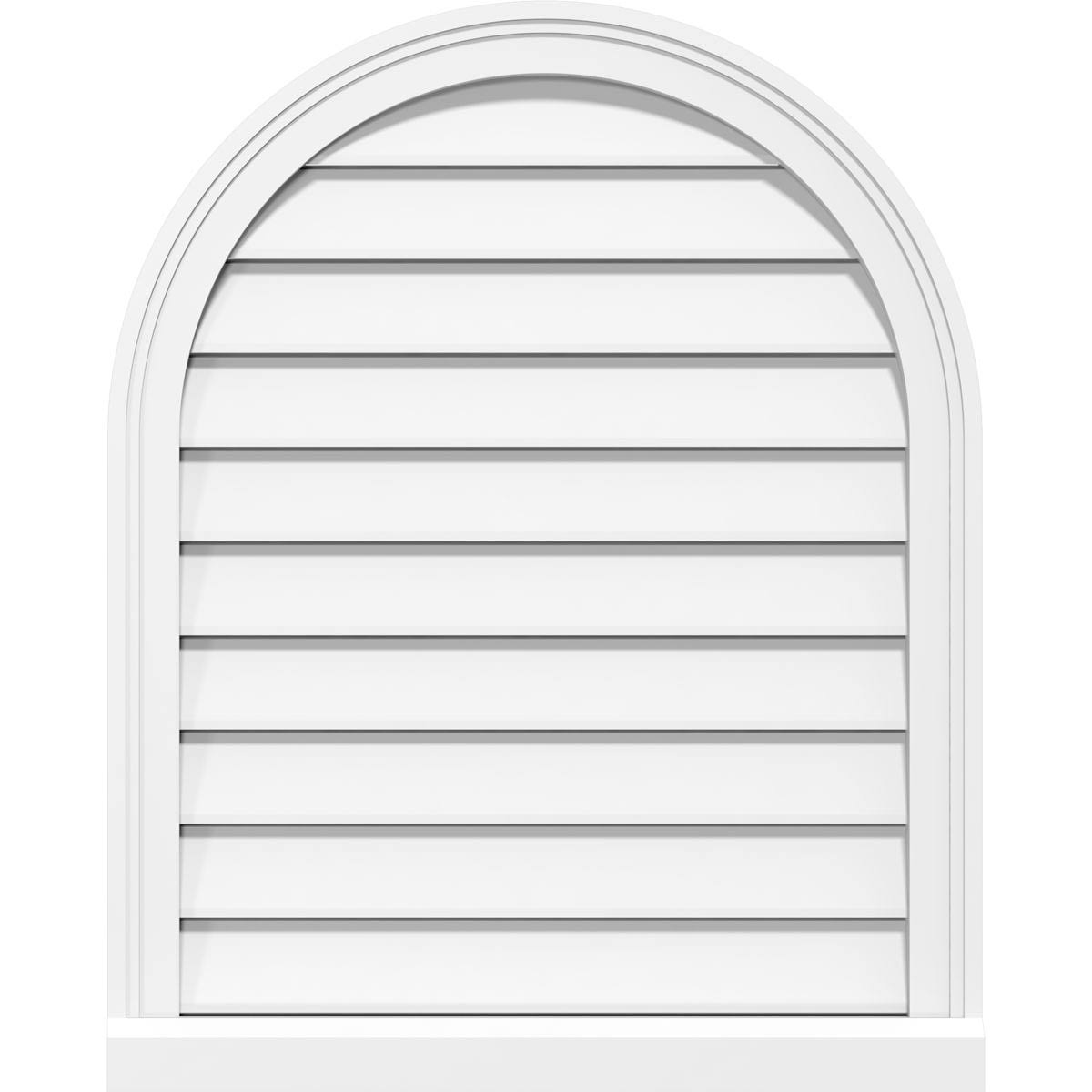 Round Top Surface Mount PVC Gable Vent with Brickmould D5949