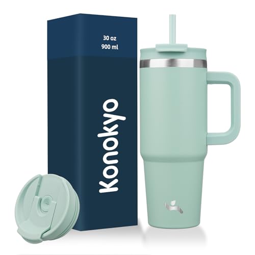40 oz Insulated Stainless Steel Tumbler with Handle and 2 Straws N618938