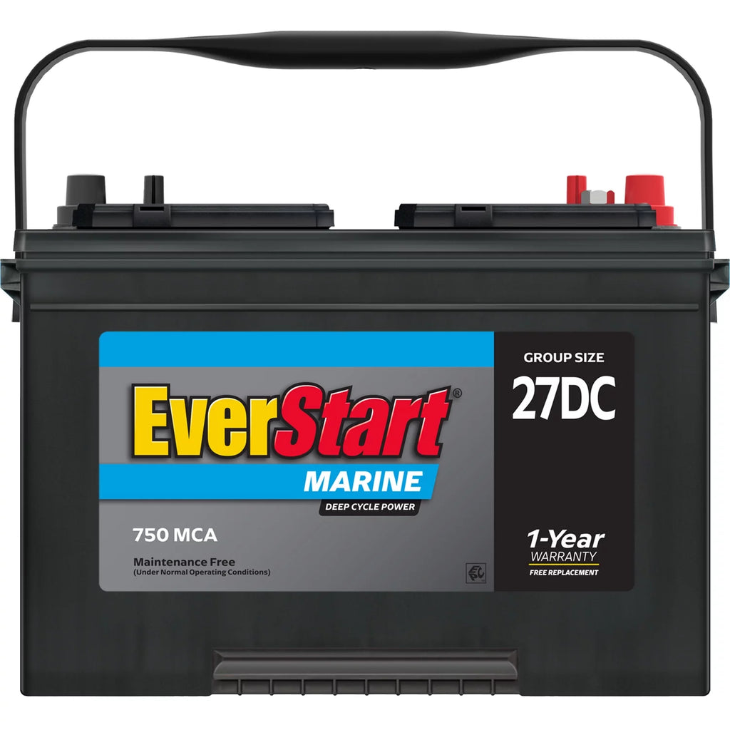 Lead Acid Marine & RV Deep Cycle Battery Group Size 27DC 12 Volt 750 MCA C807