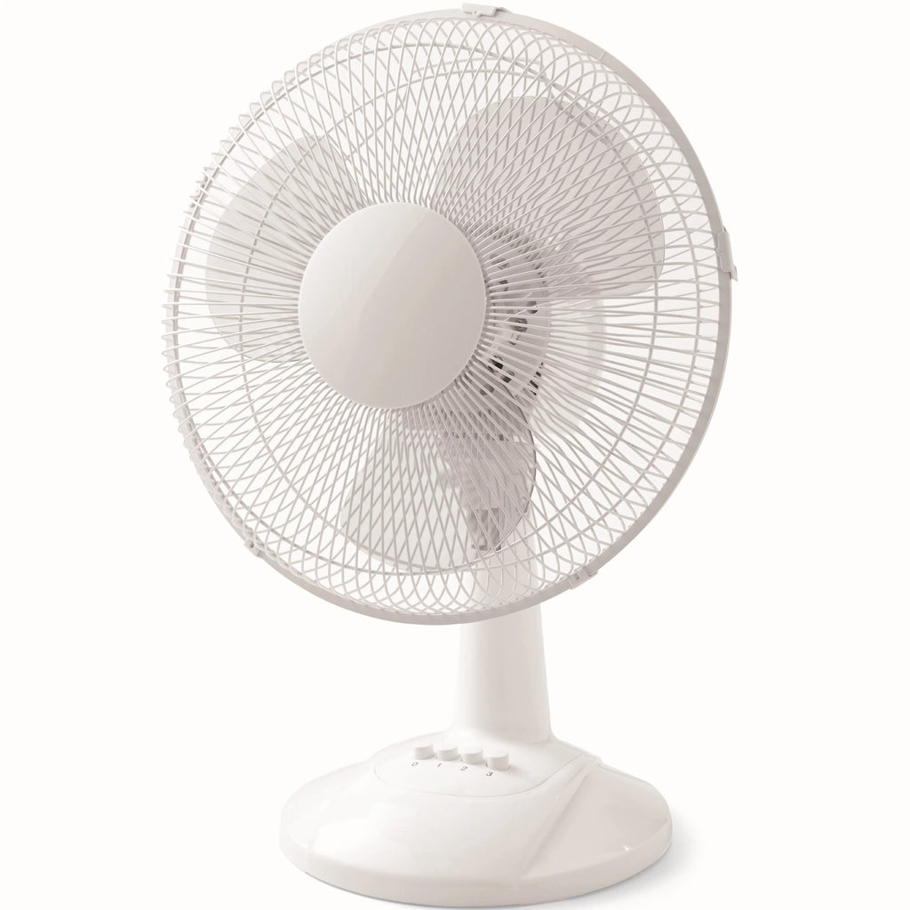 3-Speed Oscillating Table Fan White O818734