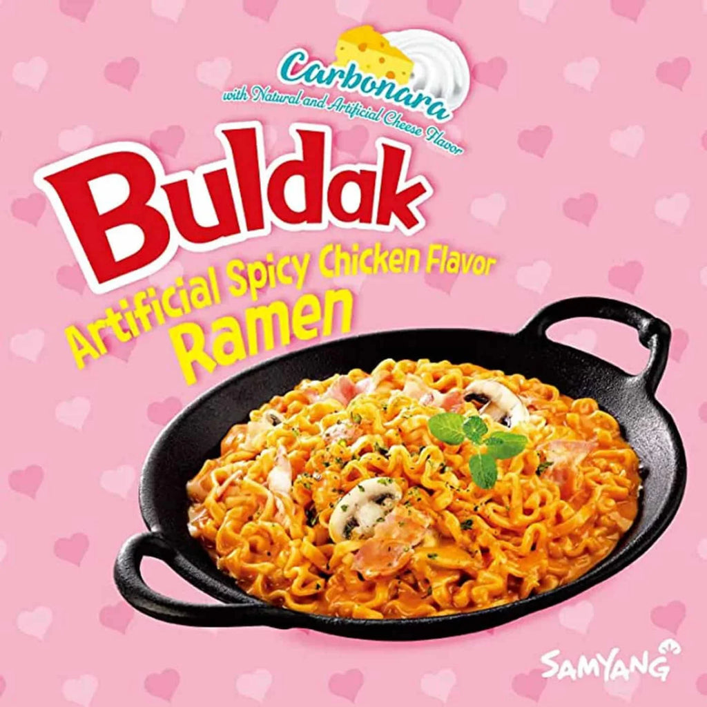 Buldak Carbonara Hot Chicken Flavor Ramen 2-PACK 22.90 Oz F5162