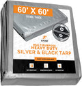 18 x 24 Feet 10 Mil Waterproof Poly Tarp with Grommets Pack of 2 J158357