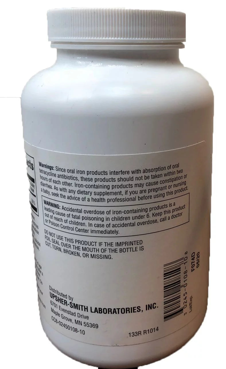 325 mg Ferrous Sulfate Enteric-Coated Dietary Supplement, 1000 Count A21952