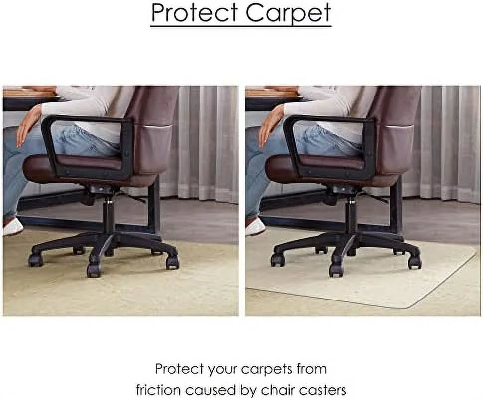 PVC Desk Chair Mat for Low Pile Carpets 48"x36" D4406