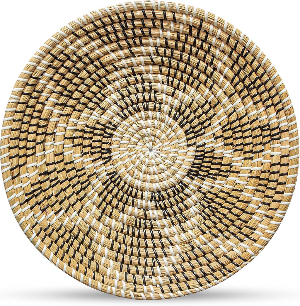 Set of 9 Seagrass Woven Wall Hangings A12852
