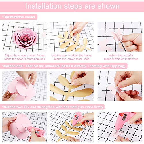 Large 3D Artificial Paper Flower Wall Decor K9050
