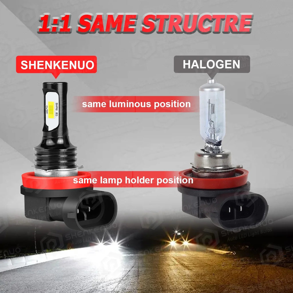 4x LED Headlight Hi/Lo Beam + Fog Light Bulbs U23366