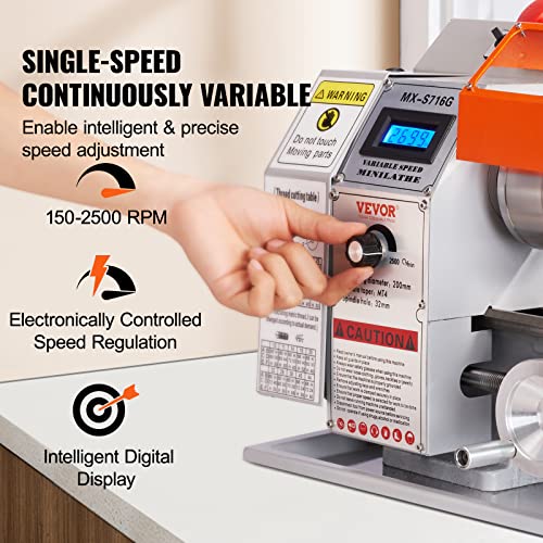 7'' x 16'' 800W Precision Benchtop Metal Lathe Z407616