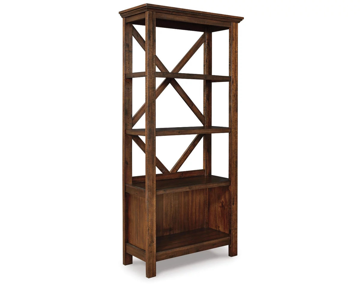 75" Rustic Brown Bookcase O777720
