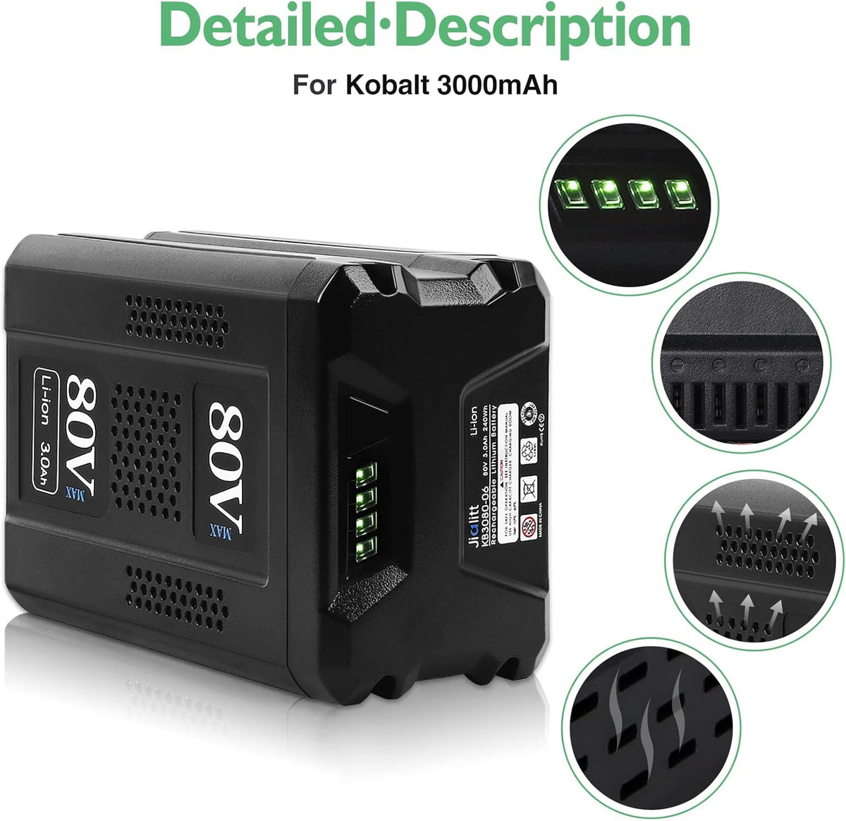 80V 3.0Ah Lithium Ion Replacement Battery K13045