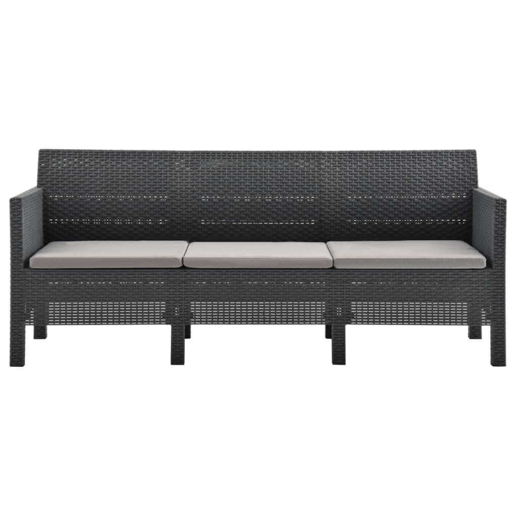 4 Piece Polypropylene Patio Lounge Set with Cushion N4268