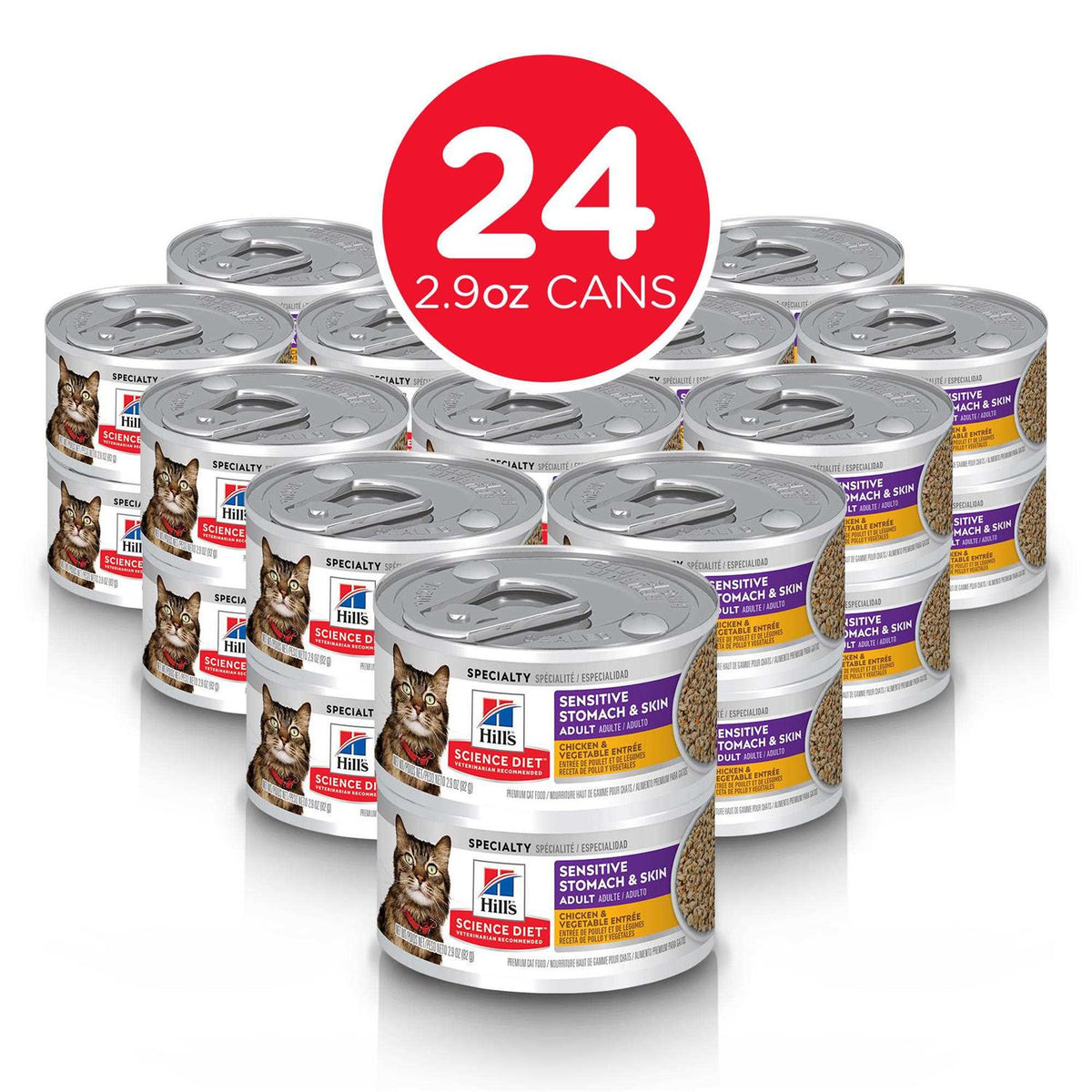Chicken & Vegetable Entrée Canned Cat Food, 2.9-oz, Case of 24 J9879
