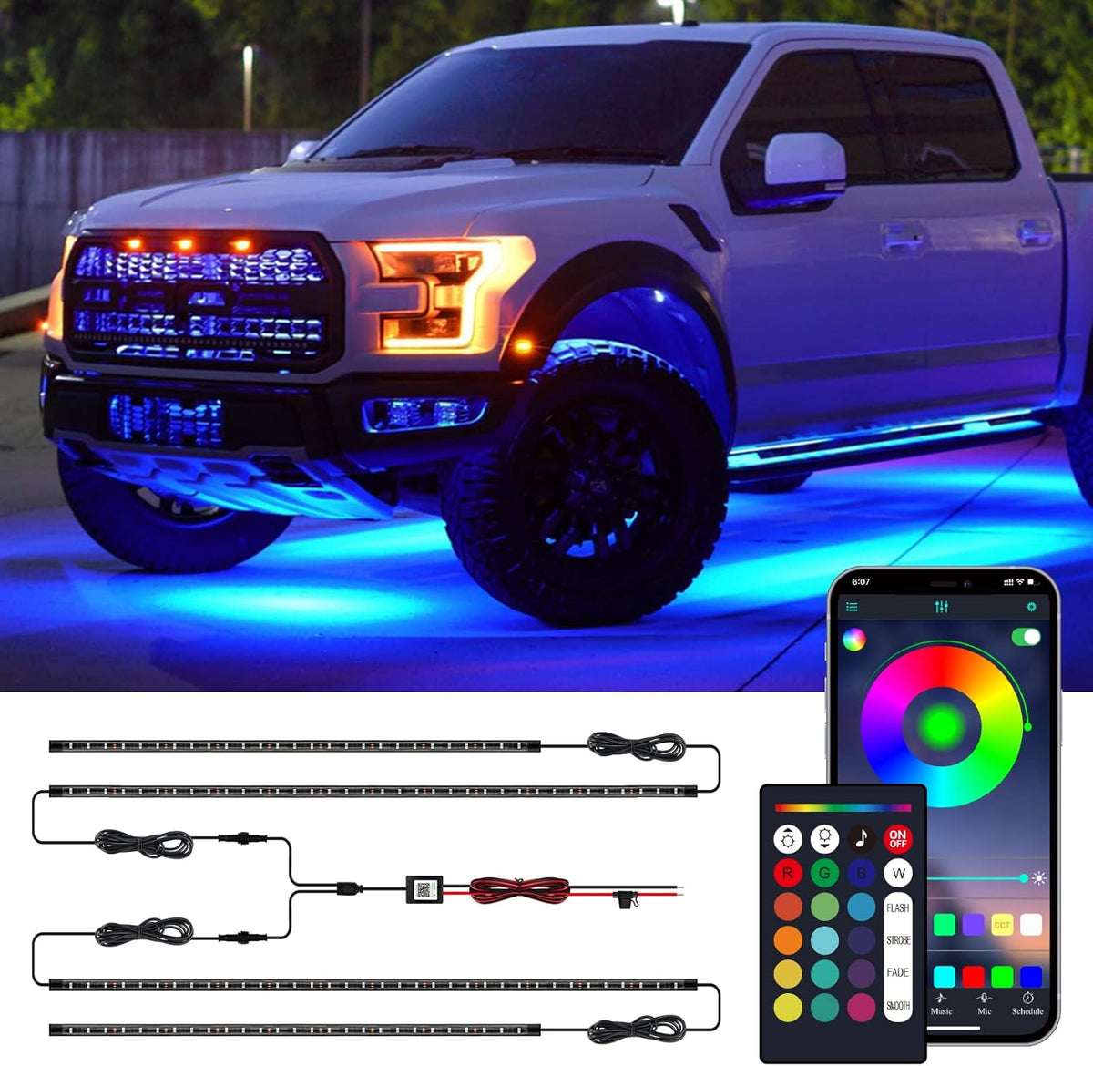 Underglow Kit with App and Remote Control, Pack of 2 H7452
