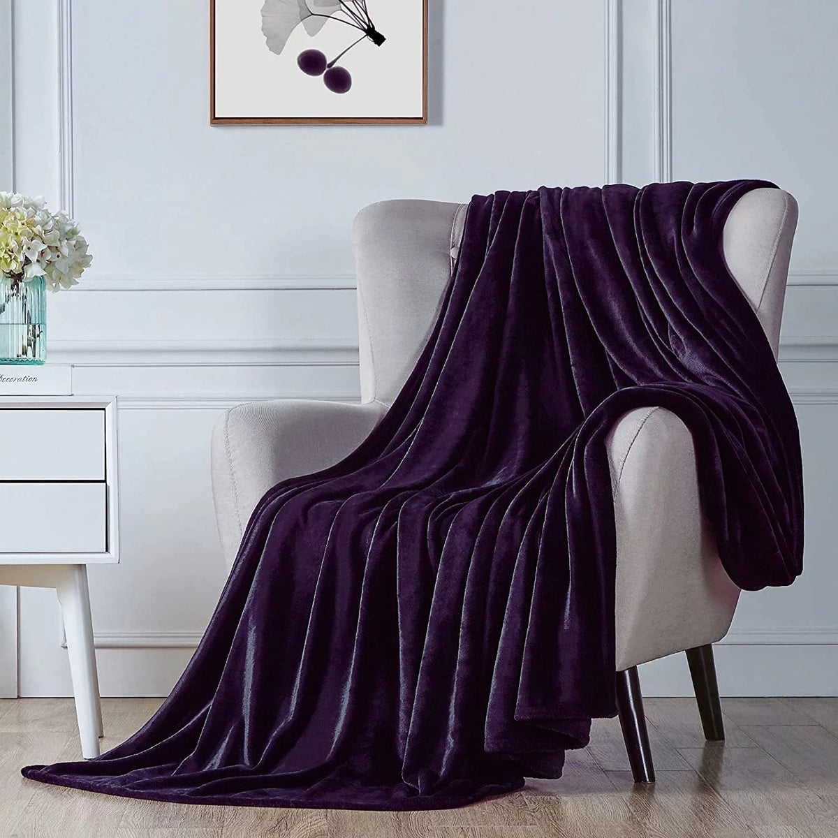 Ultra Soft Microplush Fleece Throw Blanket, 50 x 60, Orange, Machine Washable O75487