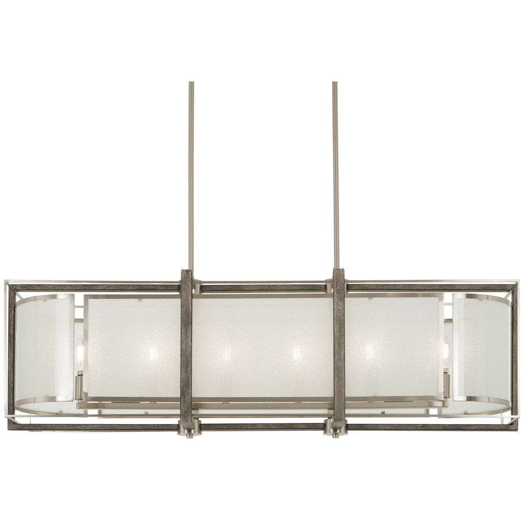 6 Light Brushed Nickel Island Light B8979