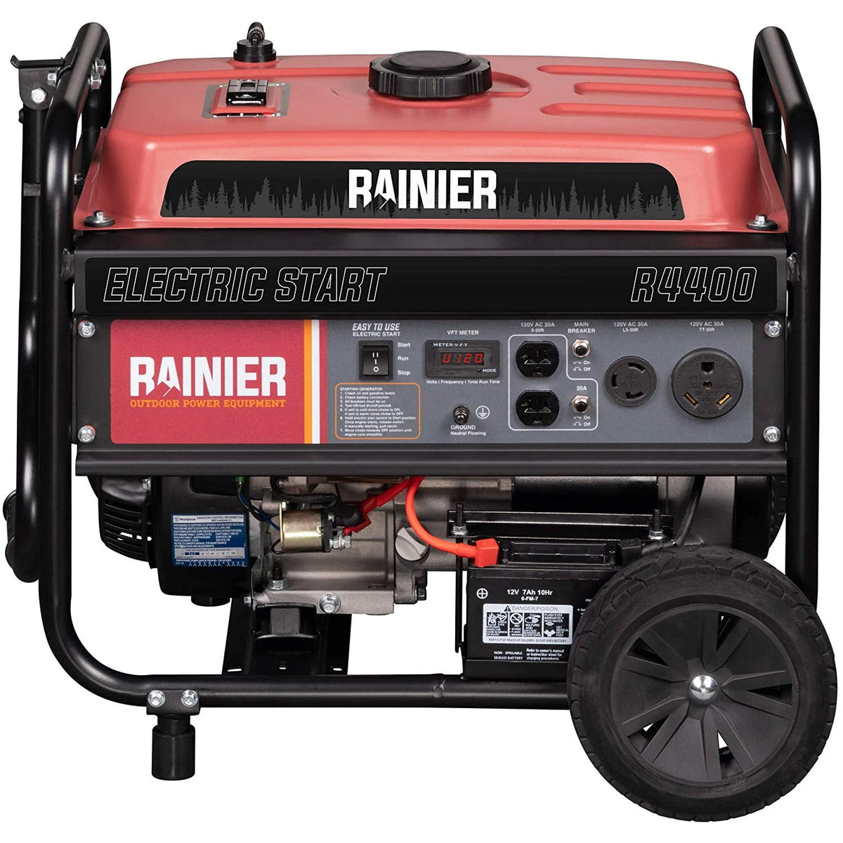 4400 Peak Watt Portable Gas Generator with Electric Start Z95176